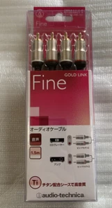 Audio-Technica AT564A/1.5 Audio Cable Pin×2 ⇔ Pin×2 1.5m GOLD LINK Fine Line JPN - Picture 1 of 10