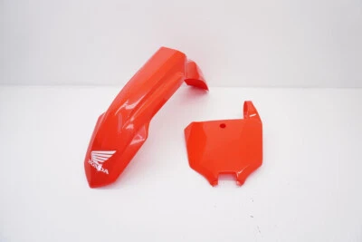 2025 CRF450RX Front Number Plate & Fender OEM Red Plastics Honda CRF 250 450 - Image 1 of 4