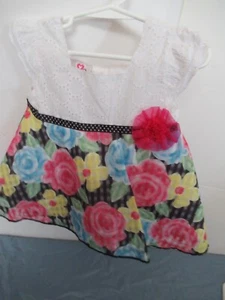 P25 Girls Size 12 Months Multicolored Floral Dress Fully lined by Real Love - Picture 1 of 9