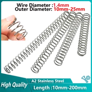 1.4mm Wire Dia Compression Springs A2 Stainless Steel DIY Pressure Small Spring - Picture 1 of 12