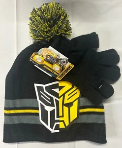 Transformers Bumblebee ABG Accessories Kids Youth Beanie Hat And Glove Set New - Picture 1 of 4