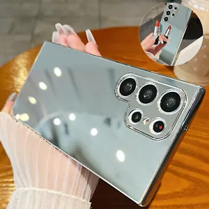 Stoßfeste Soft Cover Spiegel Hülle Cover für Samsung Galaxy S24 Ultra S23 S22 S21 - Bild 1 von 11