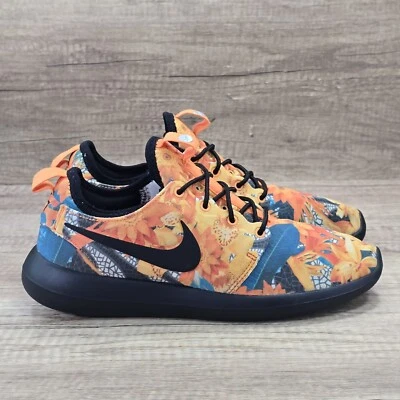 Nike Roshe Two Flyknit ID Para Mujer Talla 7.5 Naranja Estampado Floral Zapatos (897153-992) Foto 1 de 4