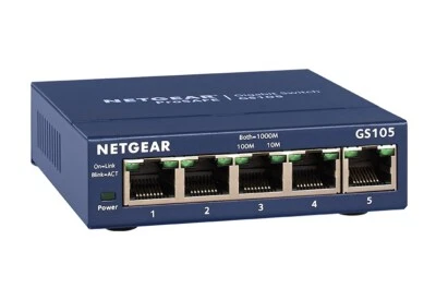NEW IN BOX - Netgear GS105 5-Port Gigabit Ethernet Unmanaged Network Switch - Image 1 of 2