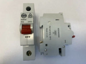Wylex MCB 32 Amp Single Pole Breaker Type B 32A Red Dolly NSB32 Stotz - Picture 1 of 2