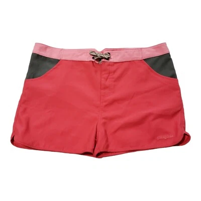 Patagonia Niñas Forries Shorey Board Shorts 18 Rosa Marrón Corbata Cintura Bolsillo Trasero Foto 1 de 4