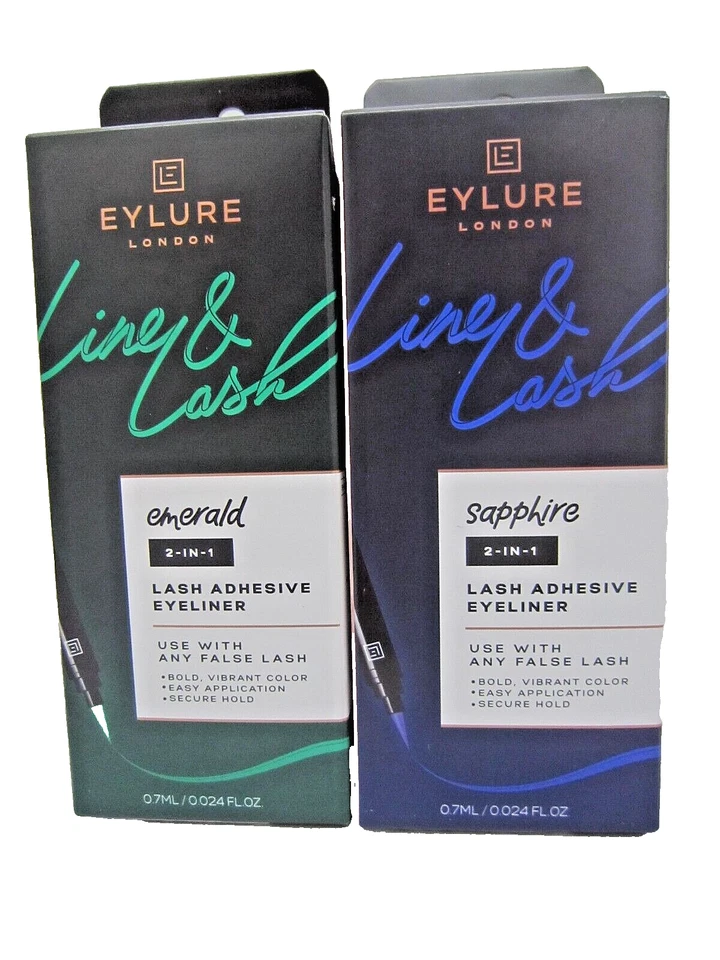 Eylure London Line & Lash 2-in-1 Adhesive Eyeliner - Emerald & Saphire - Image 1 of 1