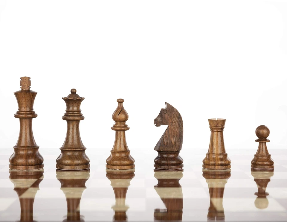 Staunton Classic Wooden Chess Pieces-Chessmen Weighted,Felted King Collector ... - Image 1 of 3