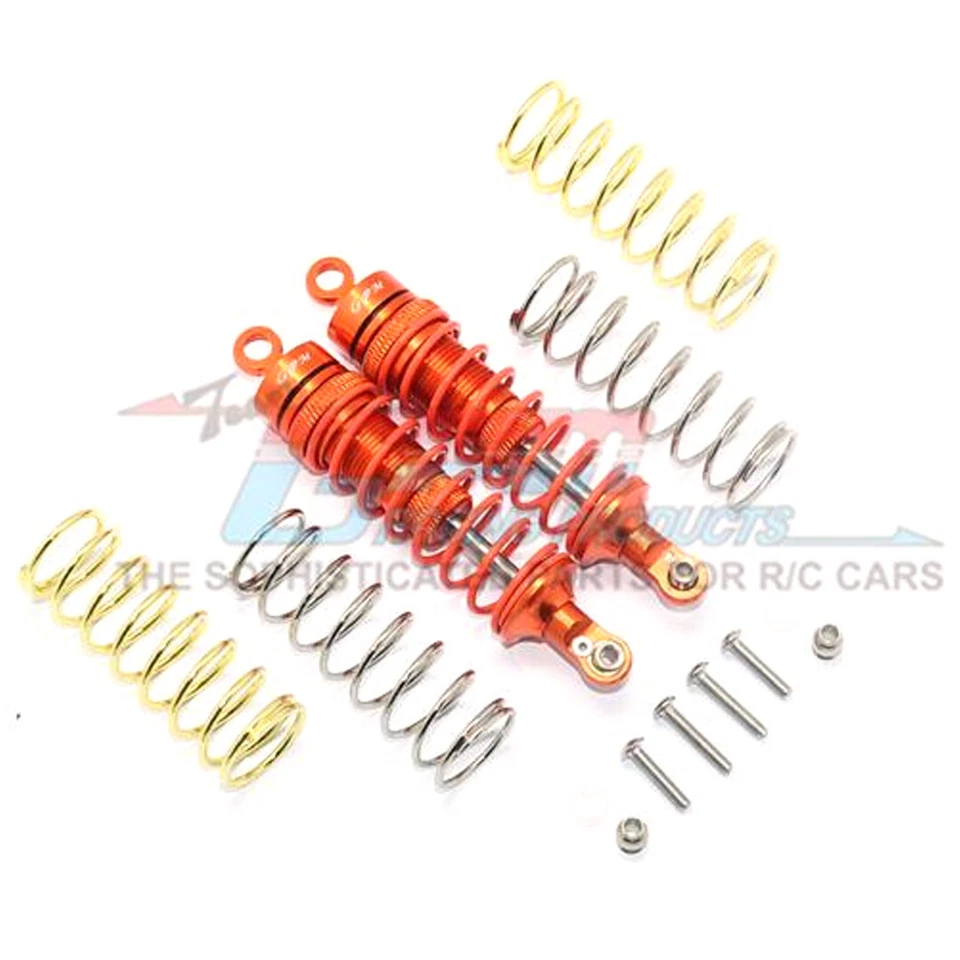 GPM Racing Aluminum Front Adjustable Shocks 87mm Orange Rustler 4x4