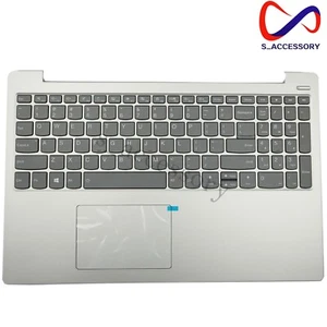 Nuova tastiera Lenovo ideapad 330S-15IKB 330S-15ARR ISK poggiapolsi retroilluminata Sliver US - Foto 1 di 6