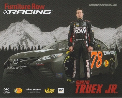 2017 Martin Truex, Jr. Furniture Row Racing Toyota Camry NASCAR MENCS postcard Cover