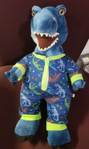 Juguete de peluche de dinosaurio Build A Bear azul T Rex con pijama - Imagen 1 de 15