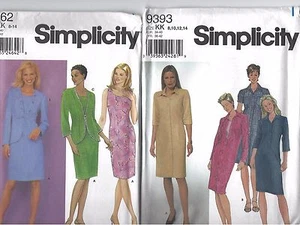 NUEVO Grupo de 2 Patrones de Simplicidad #9393 y #9562-Vestidos para Mujer - Tallas 8-14 - Imagen 1 de 1