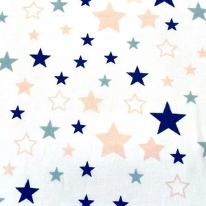 921. Estrella rosa azul 100% tela de algodón. Precio por 1/2 metro - Imagen 1 de 5