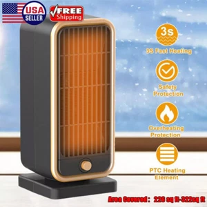Space Heater Indoor 500W Portable Electric Space Heater PTC Ceramic Fast Heating - Picture 1 of 13