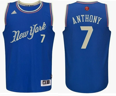 Carmelo Anthony New York Knicks Mens Adidas 2015 Xmas Day Swingman Jersey MEDIUM Cover