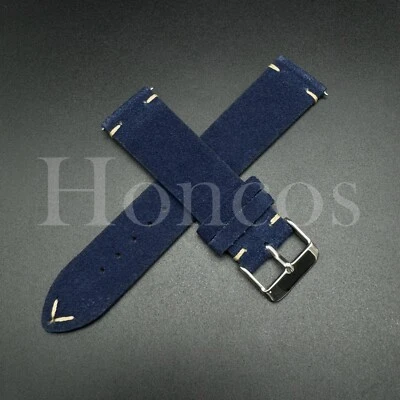 18 19 20 21 22 MM Soft Suede Leather Vintage Strap Watch Band Quick Release USA - Image 1 of 2