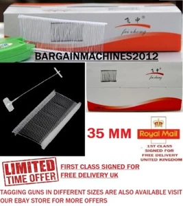 TAGGING STRONG BARBS TAG PINS KIMBLES 5000 PIECES IN BOX SIZES 35 MM - Imagen 1 de 3