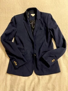 J crew factory Navy Blue Blazer Size 2 - Picture 1 of 6