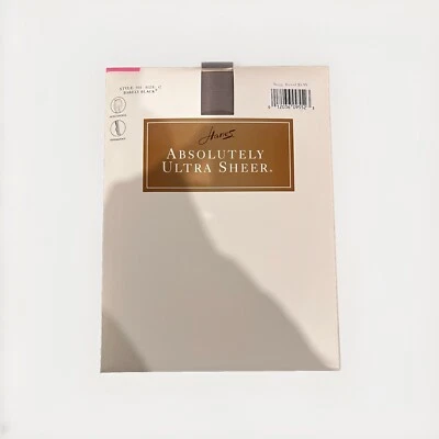 Vintage 2000 Hanes Absolutely Ultra Sheer Pantyhose Sz C Style 705 Barely Black - Image 1 of 2