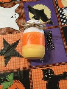 Rustic Candy Corn Mason Jar - Picture 1 of 3