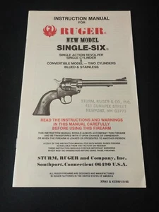 Manual de instrucciones original Ruger nuevo modelo Single-Six SSM 32 H&R Magnum 1990 - Imagen 1 de 4
