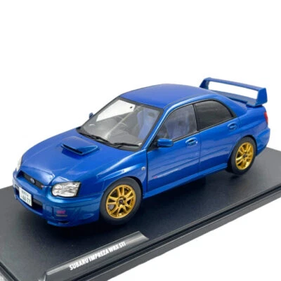 Modellino Auto Solido 1/18 Subaru Impreza WRX STI Sonica Blu 2003 - Immagine 1 di 4