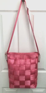 HOT PINK SEATBELT TOTE Large SHOULDER BAG PURSE from a&! GR8 Color & Size - Picture 1 of 18