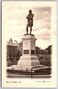 Vtg Robert Burns Statue Square Ayr Scotland Monument UK 1904 View Old Postcard - Picture 1 of 2