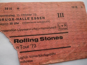 ROLLING STONES__1973__ Boleto de concierto__Gira de sopa de Ghost Heads_Alemania__En muy buen estado++ - Imagen 1 de 9