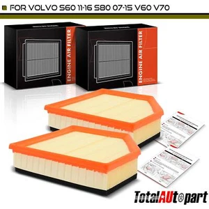 New 2x Flexible Engine Air Filter for Volvo S60 2011-2016 S80 V60 V70 XC60 XC70 - Picture 1 of 8