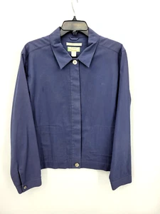 Tommy Bahama Jacke Damen Large Blau Baumwolle Stretch Bomber Oberbekleidung - Bild 1 von 8