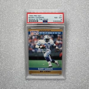 BOGO: Buy 1990 PRO SET BARRY SANDERS ROOKIE OF THE YEAR #1 NM-MT PSA 8 and PSA 7