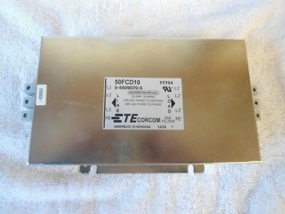 Corcom RFI Power Line Filter    50amp     480V       50FCD10    - Image 1 of 2