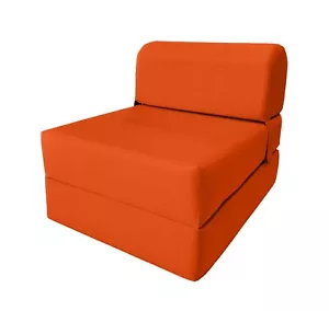 Sedia a letto arancione letti pieghevoli in schiuma, divano letto portatile 6 x 24 x 70 - Foto 1 di 6