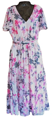 Vintage Kasper Maxi Dress XS Tiered Flowing Cottagecore Fairy Romantic Boho Chic - Image 1 of 4