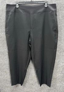 Athleta Endless hoch geschnittene Damenhose 22 schwarz spitz zulaufend Reißverschlusstaschen zum Überziehen gebraucht, in einwandfreiem Zustand - Bild 1 von 13