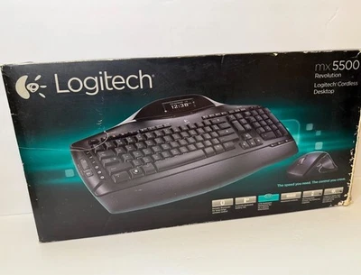 Logitech MX5500 Revolution Desktop Keyboard & Mouse w/ Receiver Untested - Image 1 of 4