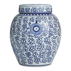 Chinoiserie Ballard Designs Blue and White Porcelain Ginger Jar NEW!!! - Picture 1 of 6