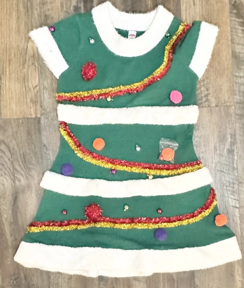 Holiday Time small holiday Christmas Tree ugly sweater short sleeve top Foto 1 de 4