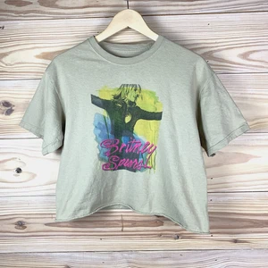 Camiseta corta Britney Spears Top para mujer bronceada mediana gráfica Y2K años 90 Pop - Imagen 1 de 7