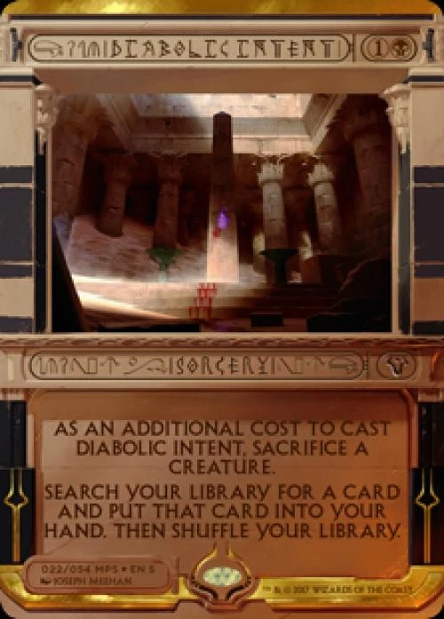 MTG English Diabolic Intent NM Foil Amonkhet Invocations - Image 1 of 1