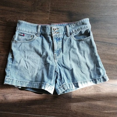 Vtg Tommy Hilfiger Women's Denim Jean Shorts Logo Pocket Size 6 Boyfriend Short - Image 1 of 4