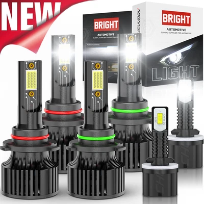 For Buick Century 1997-2003 Front LED Headlight Hi/Lo Beam Fog Light Bulbs 6000K - Image 1 of 4