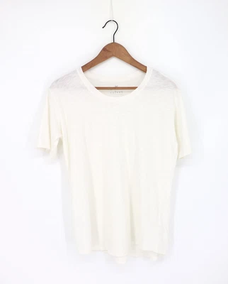 VELVET By Graham & Spencer Short Sleeve Vintage Slub Tee OffWhite S $124 A4 219 - Image 1 of 2