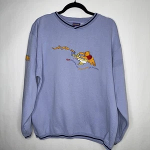 Vintage Disney Winnie Puuh Damenpullover bestickt Rundhalsausschnitt Größe Large - Bild 1 von 4
