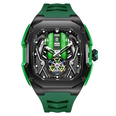 Reloj deportivo automático esqueleto mecánico de lujo con motor V12 para hombre* Foto 1 de 4