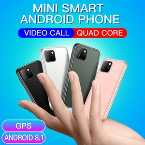 Mini smartphone Android 8.1 poche double caméra GPS double cœur appel vidéo téléphone - Photo 1 sur 6