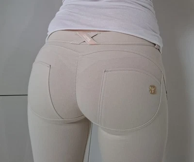 Freddy wr up Pant S 36 Sand Beige Push-up Low Waist Leggings Top Zust - Bild 1 von 4