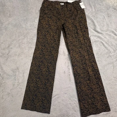 NUEVO CON ETIQUETAS HAROLDS Alex Mujer Negro Estampado Floral Moda Pantalones Talla 6 (W30xL33) Foto 1 de 4